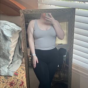 Hollister Light Gray Crop Tank Top